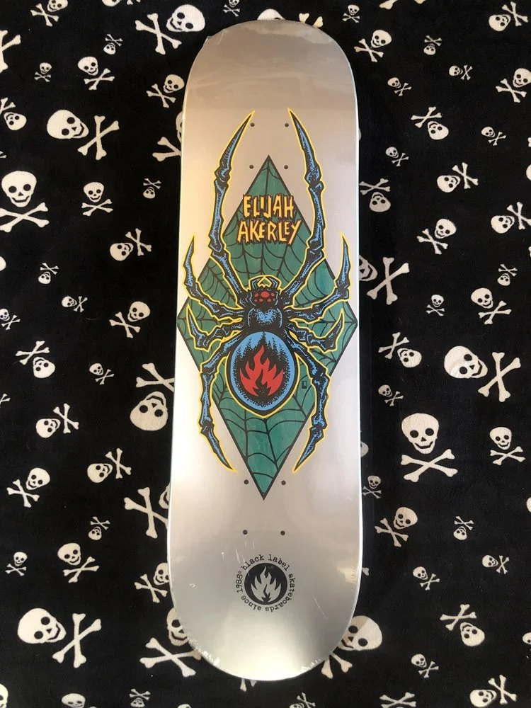BLACK LABEL AKERLEY SPIDER DIAMOND SKATEBOARD DECK